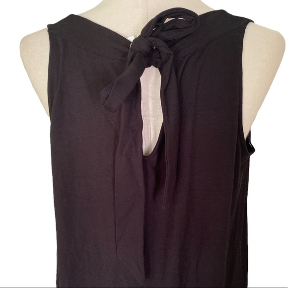 NWT Lilla P “The Black Dress” Tie Neck Cutout Bow Detail Tunic Dress - XL - Picture 8 of 13